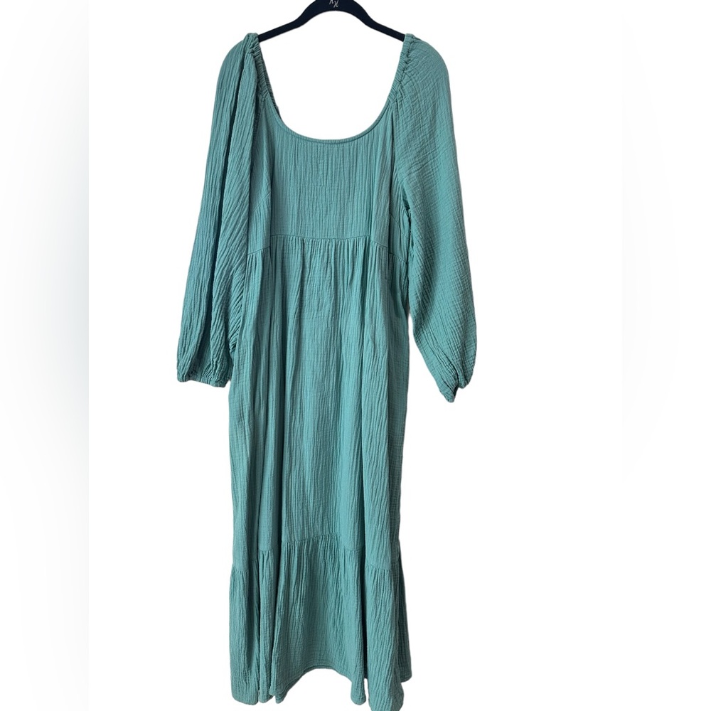 Universal Thread Teal Cottage Core Maxi Dress Sz Large